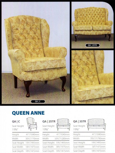 The Classic Queen Anne High Seat Sofa Suite